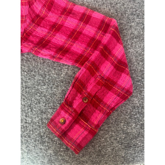 Anthropologie Isadora Women's Plaid popover Oversized Button Down Top Sz XS - Picture 10 of 14